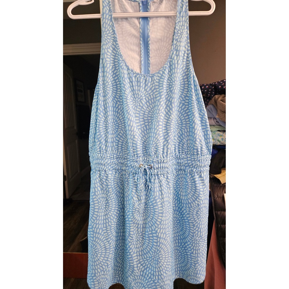 Southern Tide Cottagecore Laila Burst of Brightness Dress Blue Wh Sleeveless L